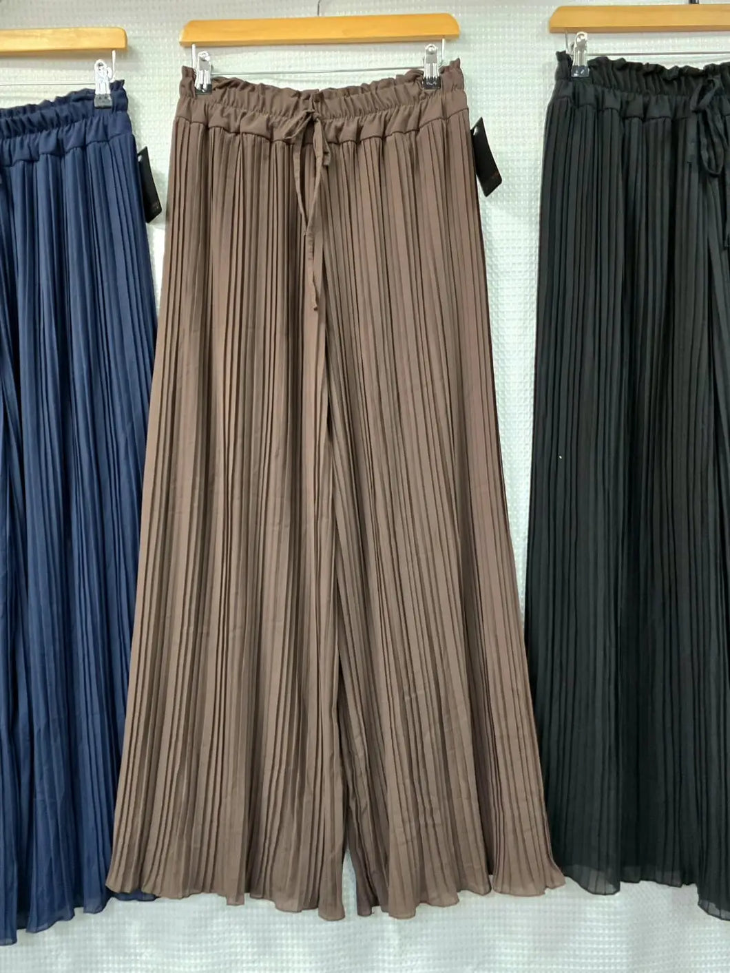 Chocolate Plisse Trousers