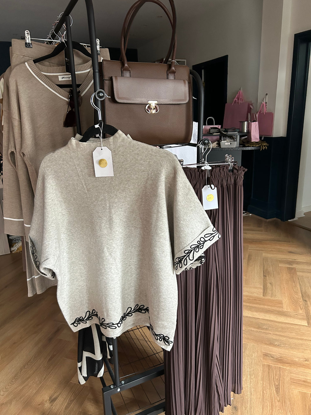 Two tone Brown Tote Bag