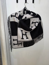 Load image into Gallery viewer, Designer Inspired Grey Scarf/Throw

