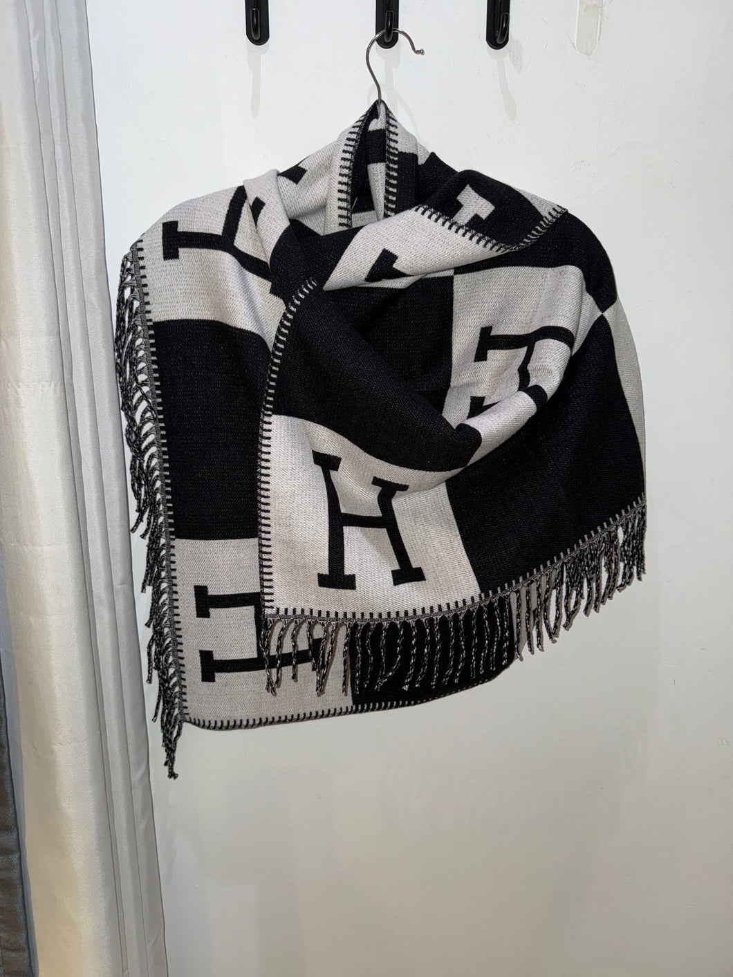 Designer Inspired Grey Scarf/Throw