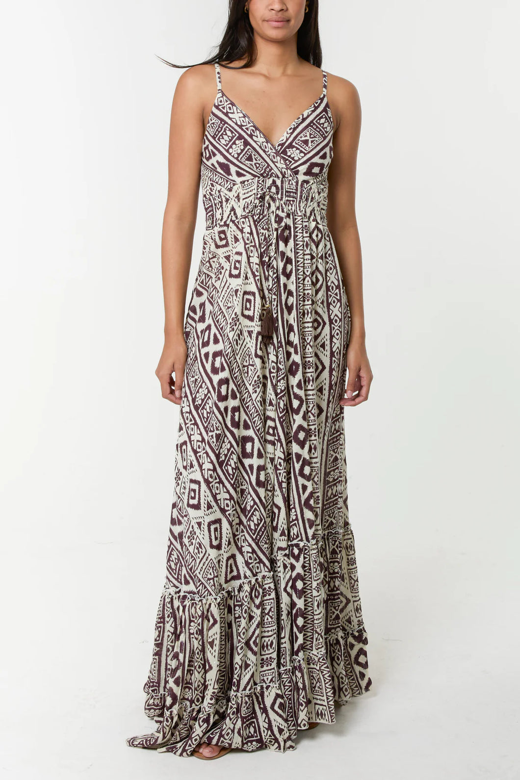 Aztec Print Maxi Dress