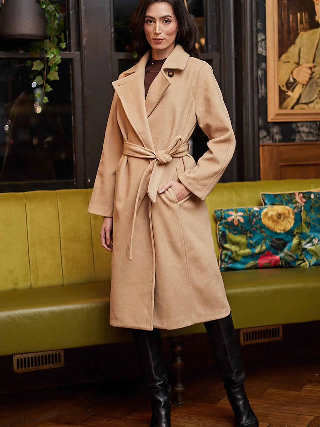 Camel Belted Cost (fully lined )