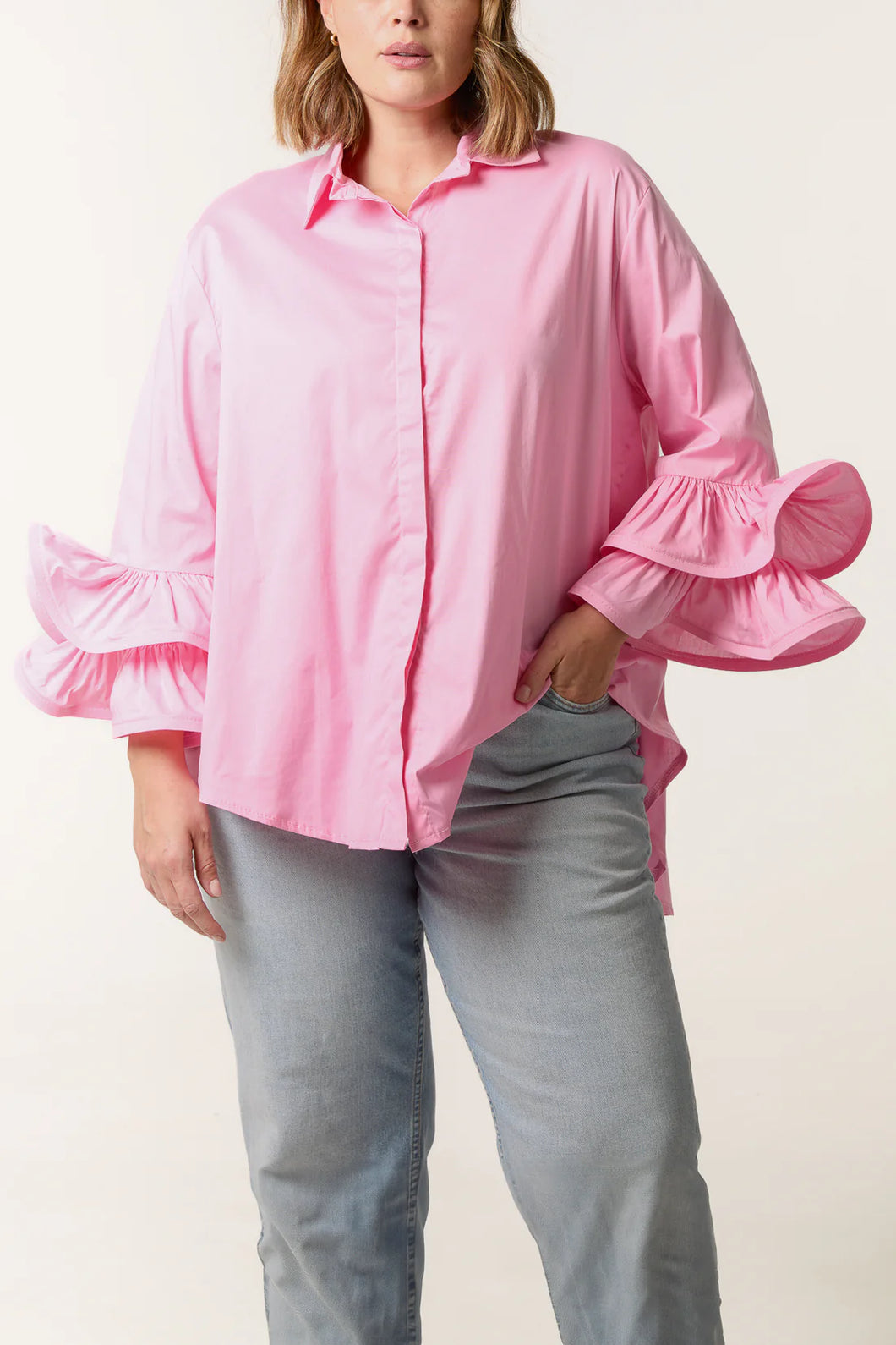 Pink Frilled Top