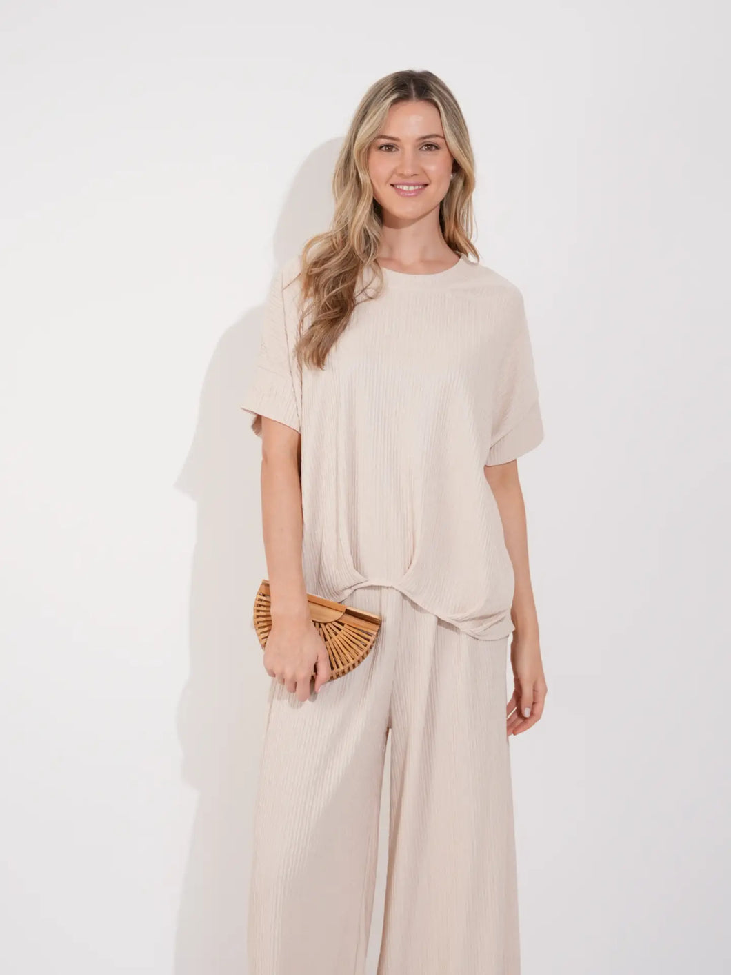 Beige Oversized Lounge Suit
