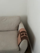 Load image into Gallery viewer, Designer Inspired Peach &amp; Brown Scarf/Throw
