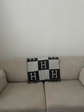 Load image into Gallery viewer, Designer Inspired Grey Scarf/Throw
