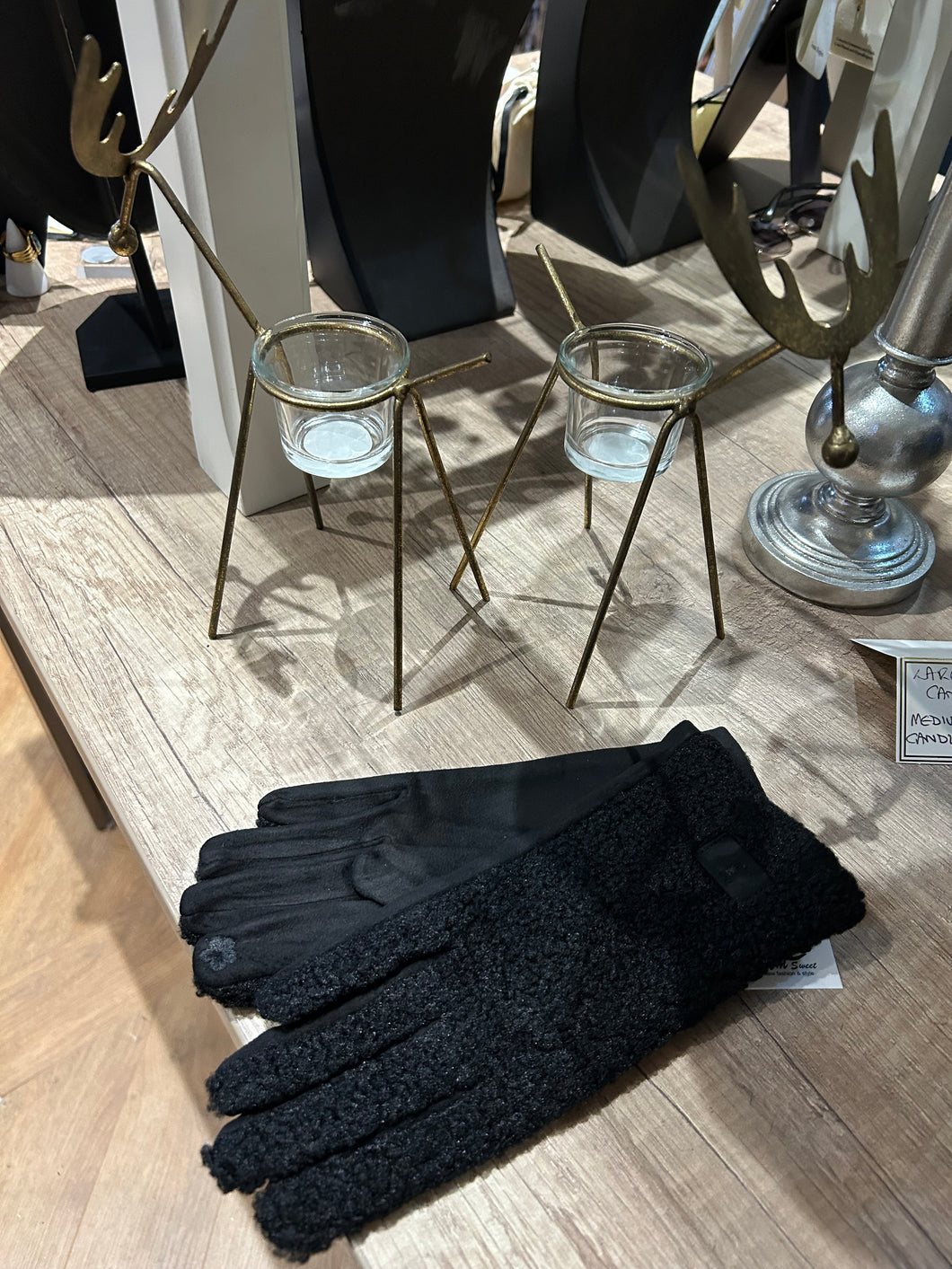 Black Designer Inspired Gloves