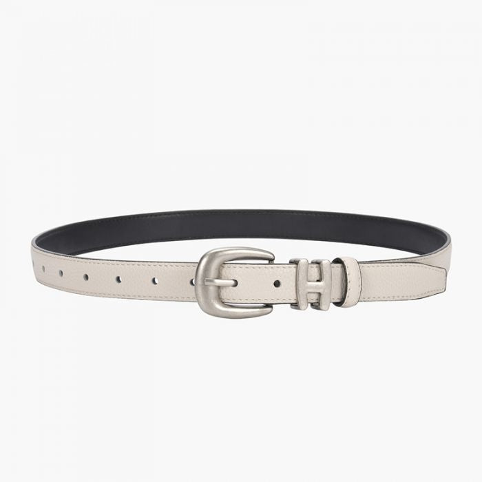 Cream H belt