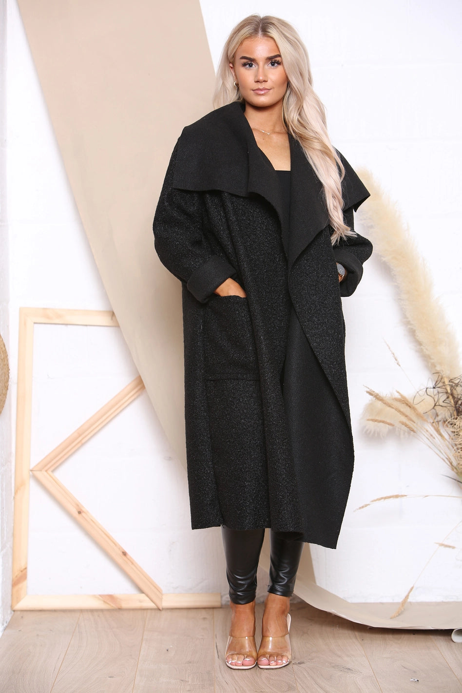 Black Waterfall Coat