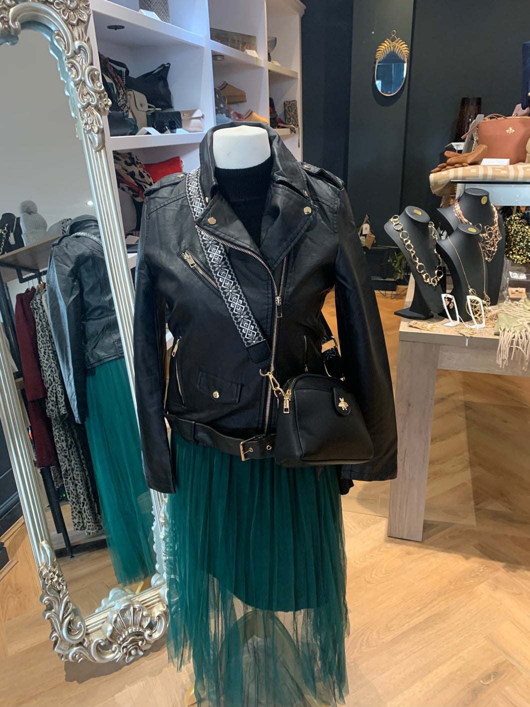 Faux Leather Biker Jacket