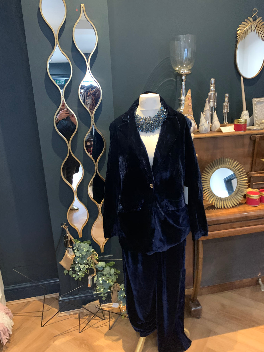 Navy Velvet Jacket