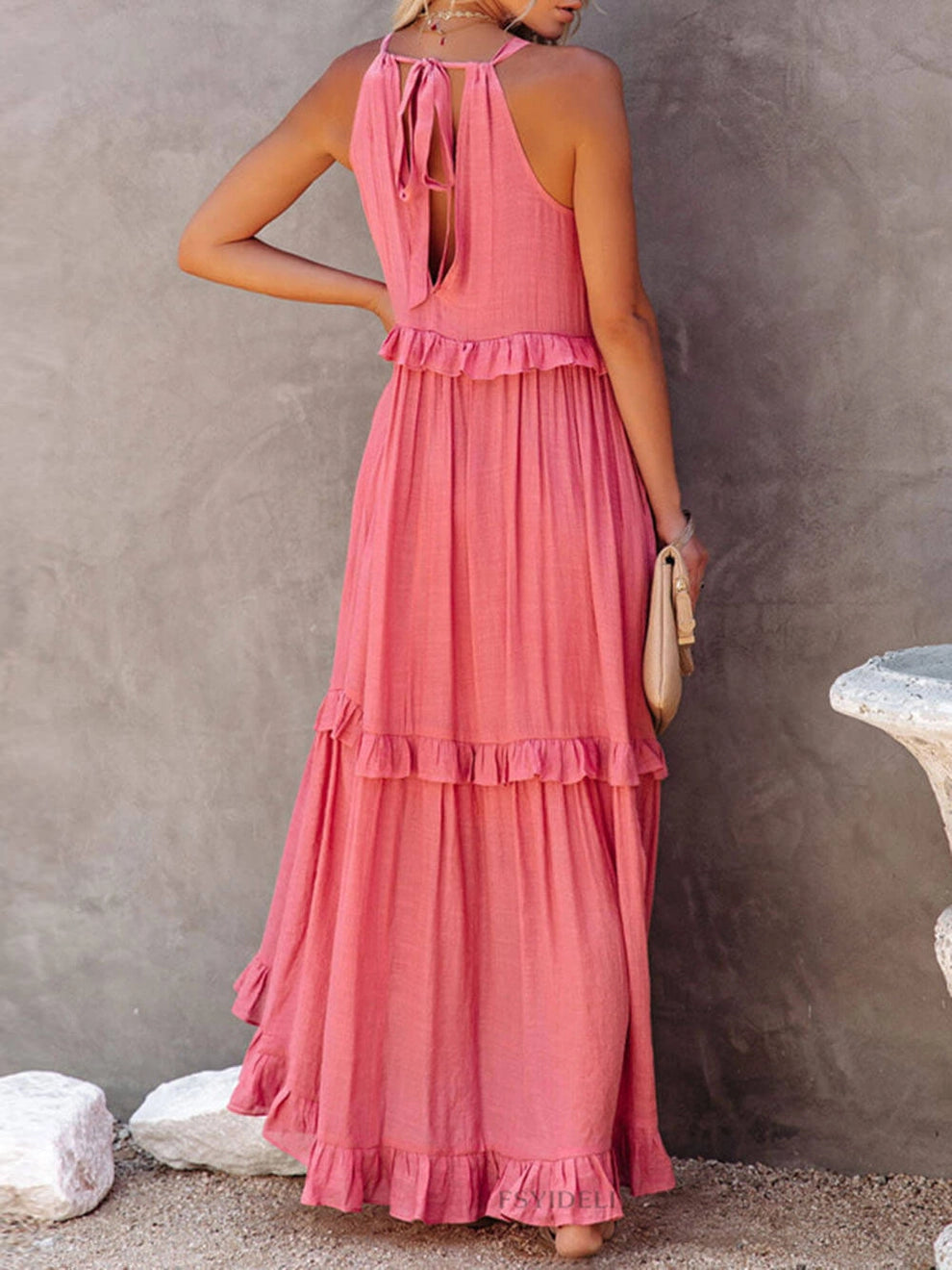 Coral Maxi Dress