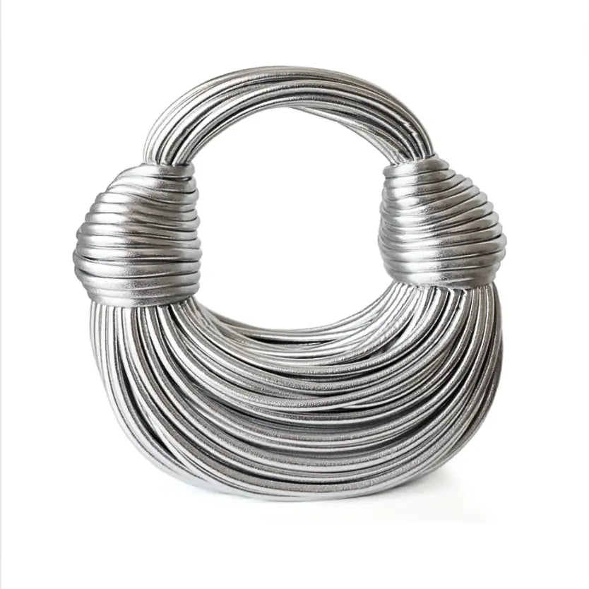 Silver Knotted Bag