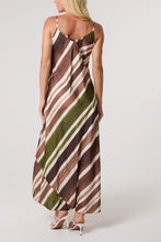 Load image into Gallery viewer, Striped Satin Maxi Dress
