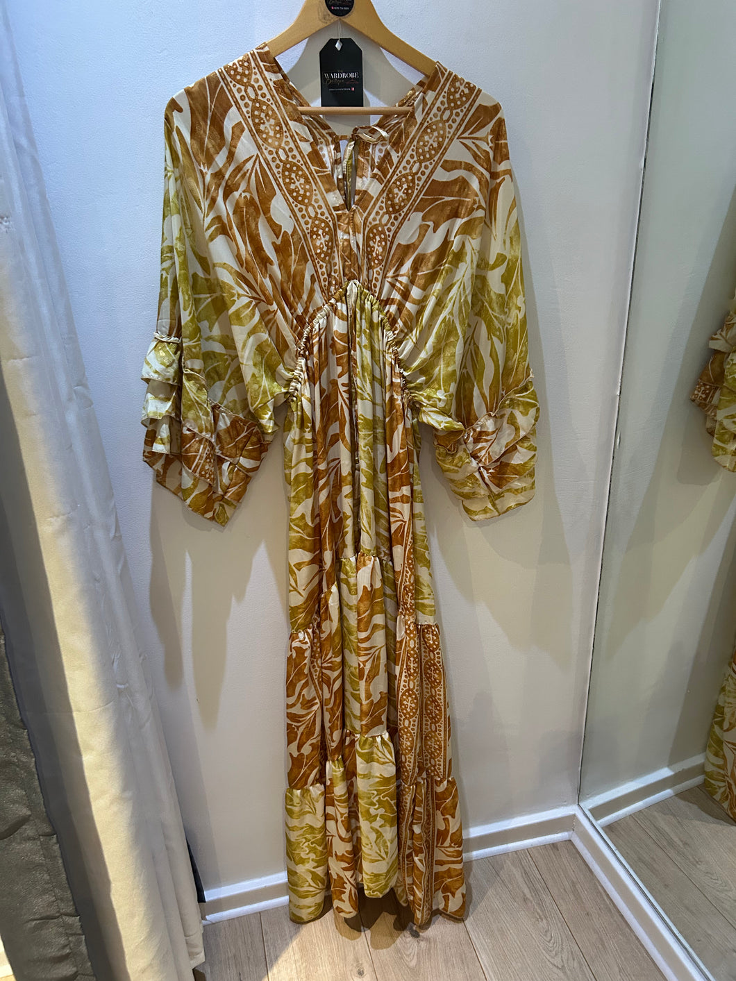 Mustard & Tan Maxi Dress