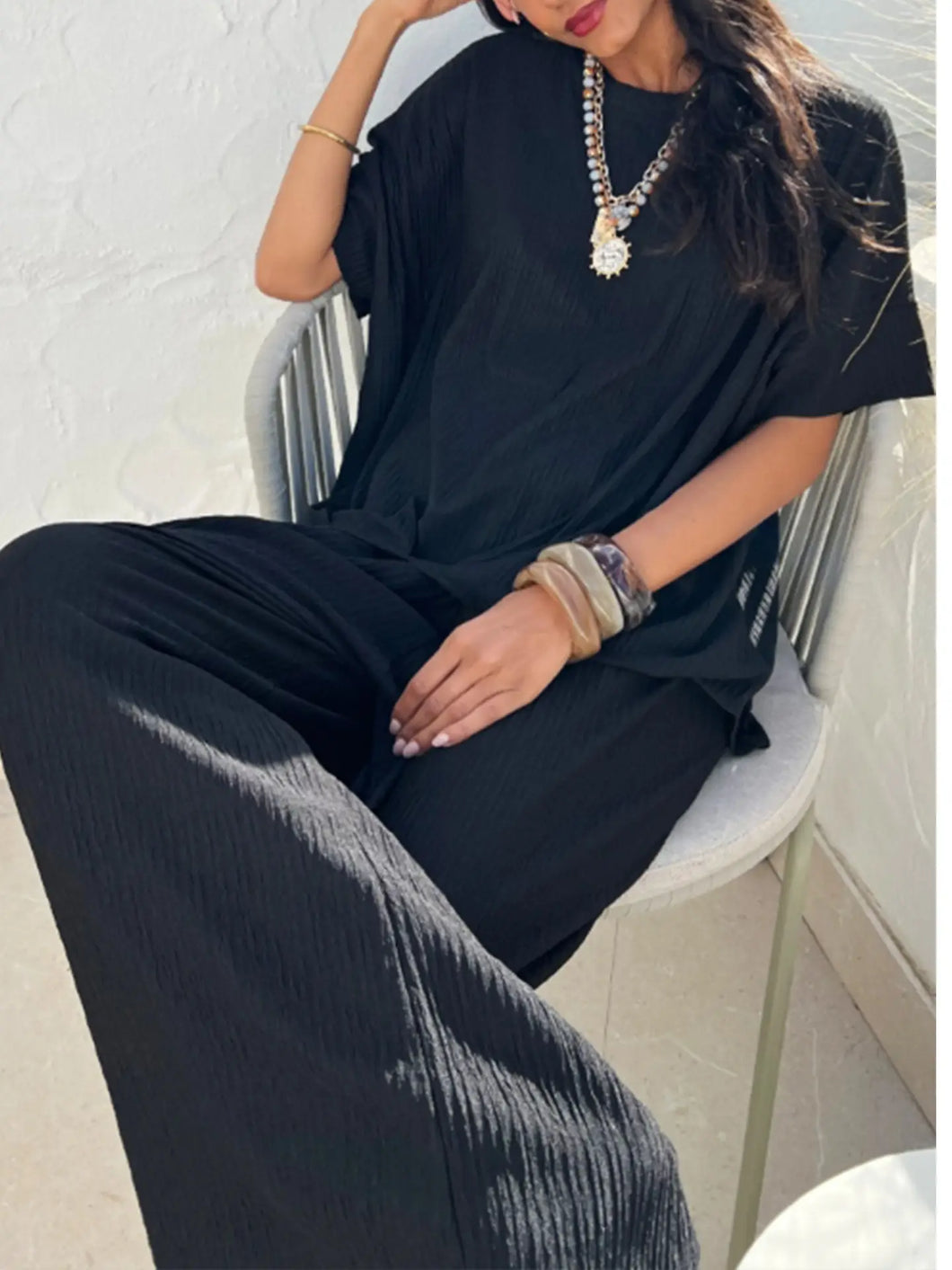 Black Oversized Lounge Suit