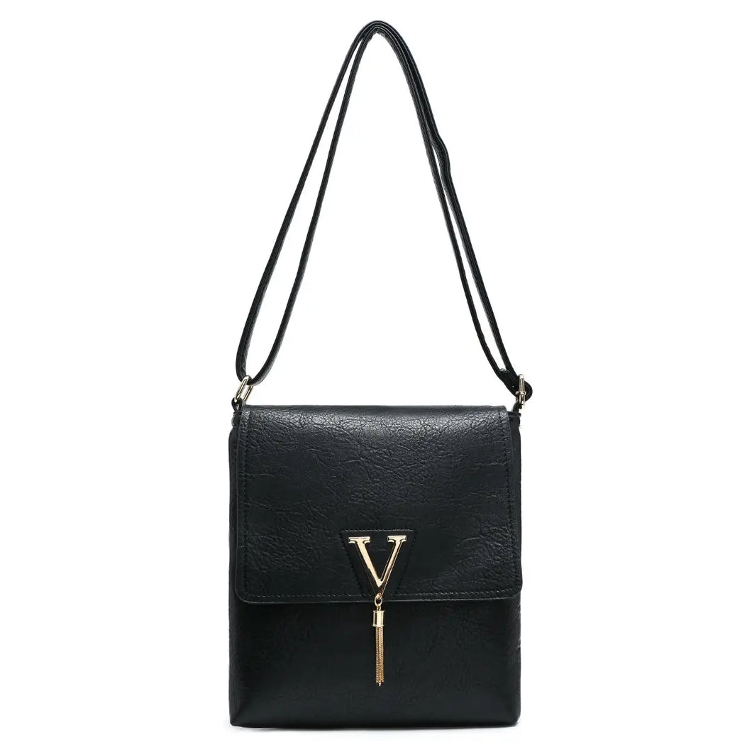 Black Designer Inspired V Bag