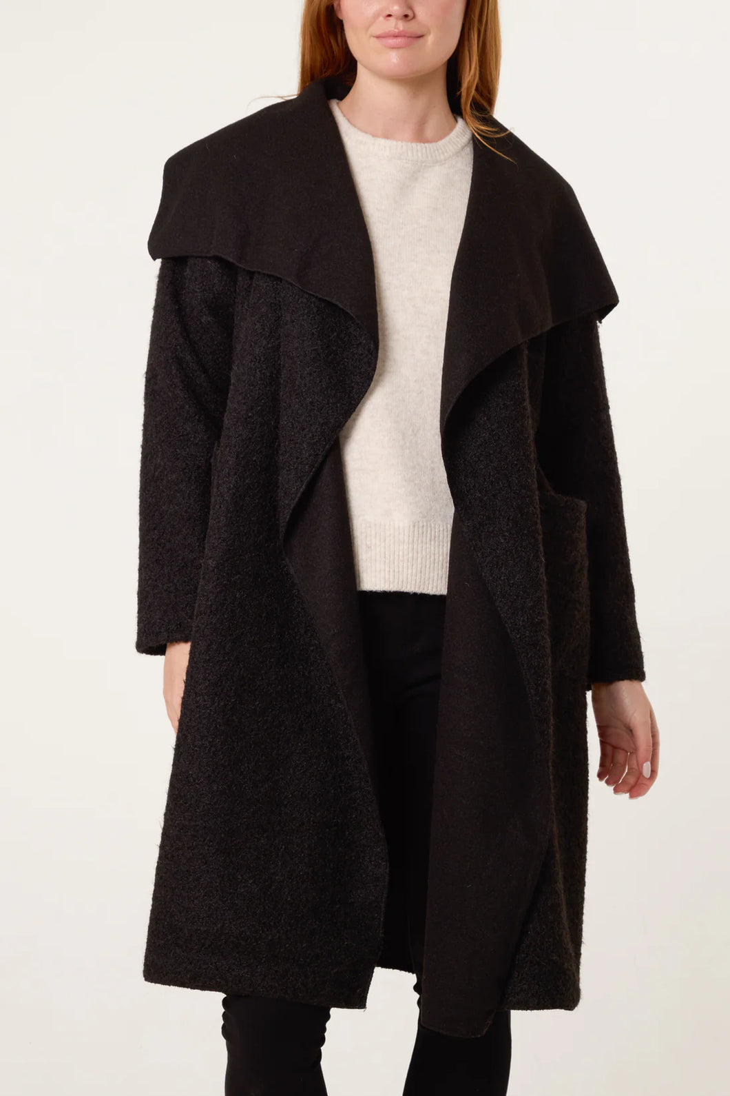 Black Waterfall Coat