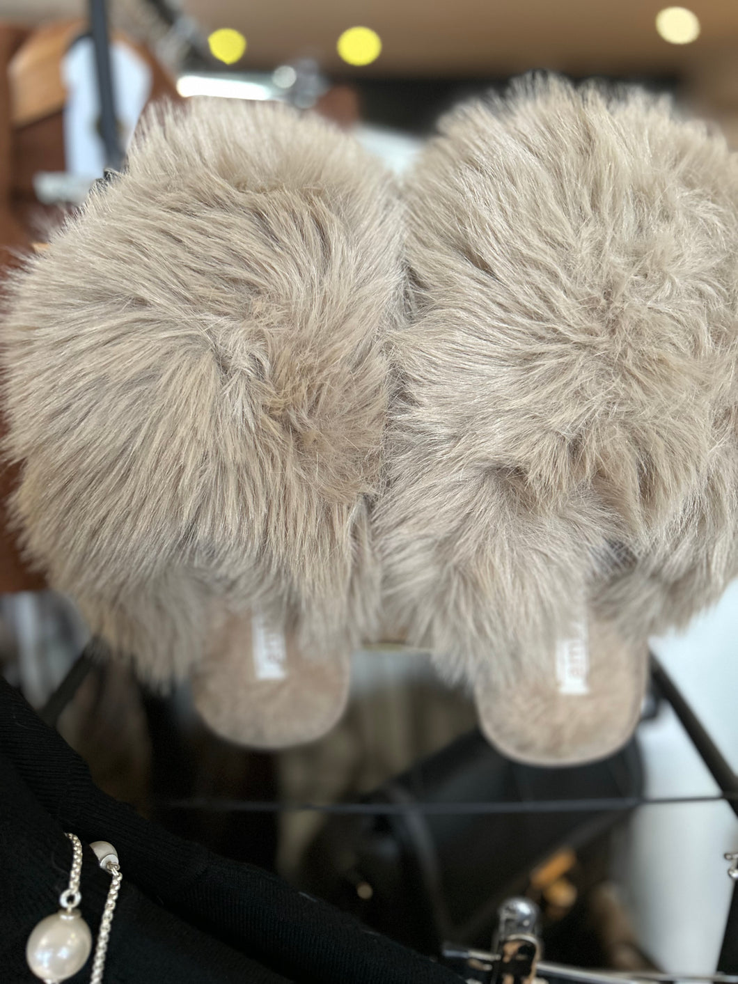Cappuccino Faux Fur Slippers